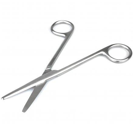 Ножиці по Metzenbaum, анатомічні, для розтину м'яких тканин, для лівої руки, прямі, тупокінцеві. Довжина 14,5 см